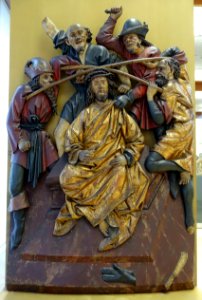 Christ crowned with thorns, Upper Bavaria, c. 1500, limewood, polychrome - Germanisches Nationalmuseum - Nuremberg, Germany - DSC03000