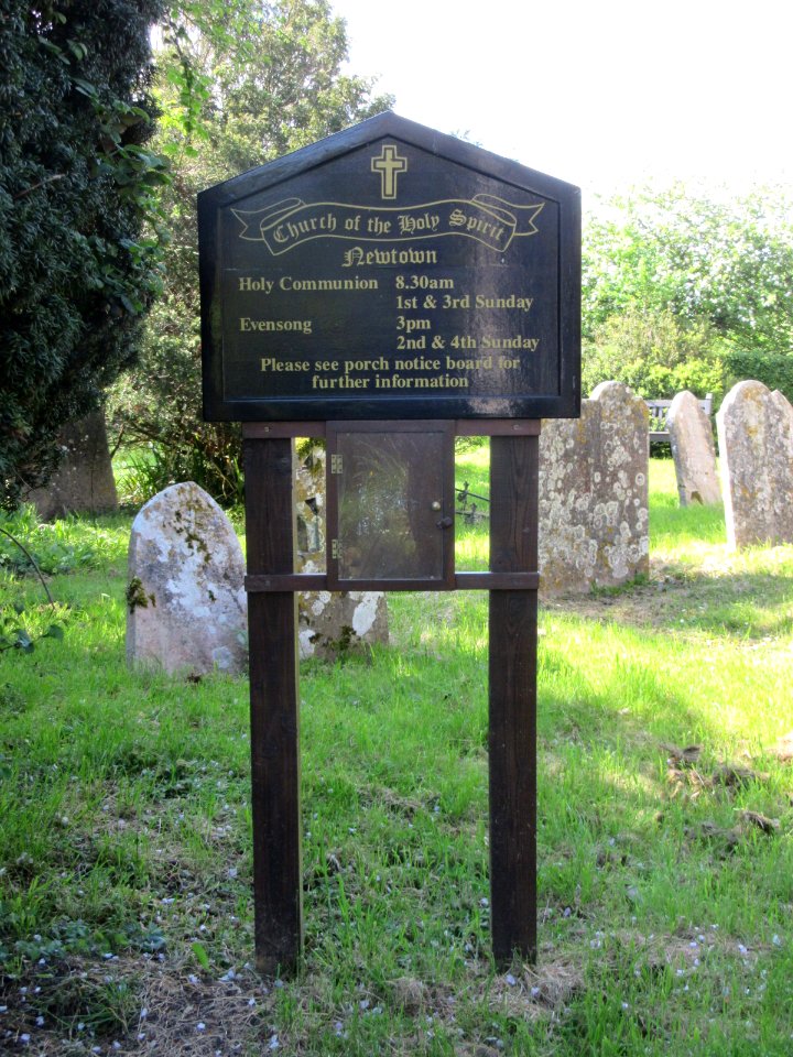 Church of the Holy Spirit, Newtown Village, Isle of Wight (May 2016) (Signboard)