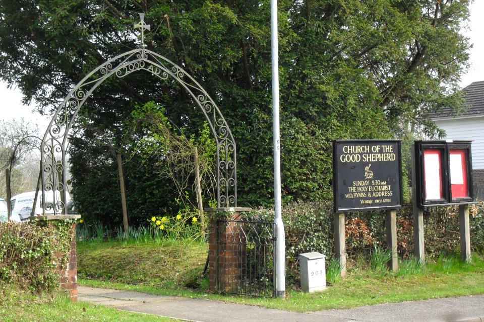 Church of the Good Shepherd, A267, Five Ashes (March 2011) (Entrance)