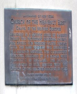 Church of the Heavenly Rest plaque jeh