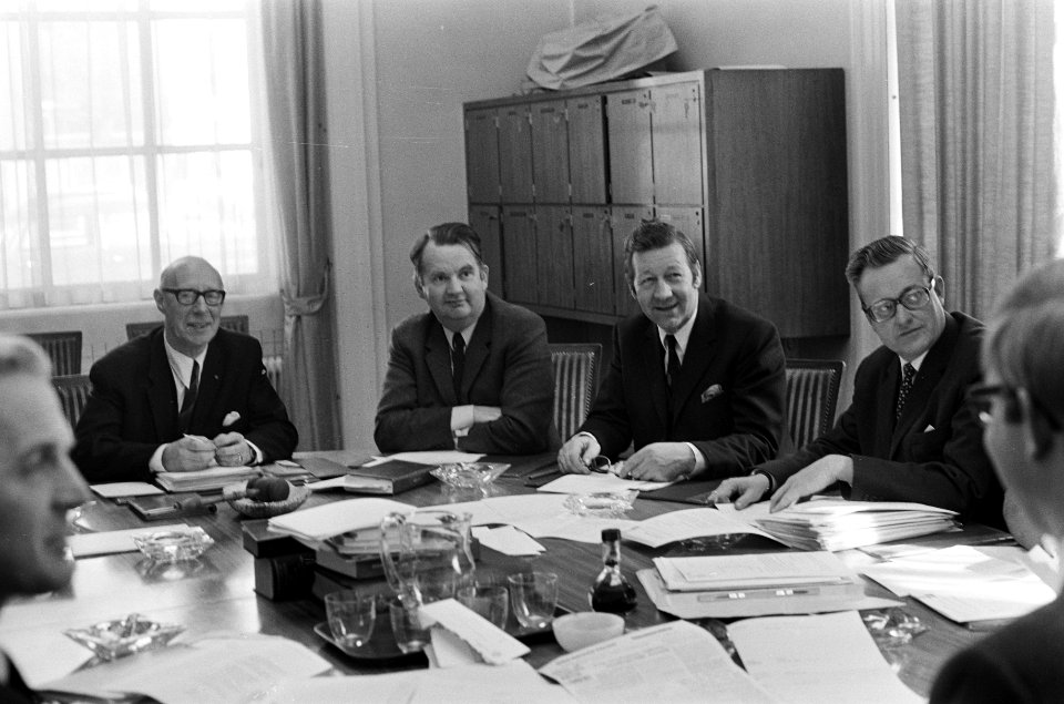 CHU-fractie bijeen, Tilanus, Baron Van Verschure , Tolma Schulten, Van Leyenhors, Bestanddeelnr 926-2896