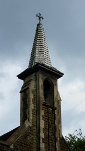Church of Our Lady of Lourdes, Weydon Road, Haslemere (June 2015) (Spire)