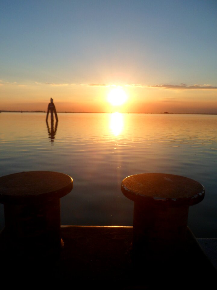 Lagoon of venice afterglow mediterranean