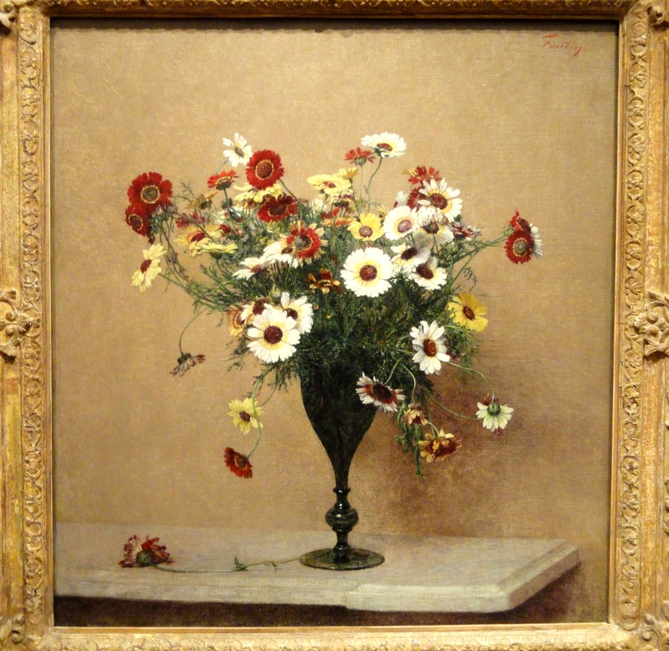 Chrysanthemums, Henri Fantin-Latour, c. 1889 - Nelson-Atkins Museum of Art - DSC09008