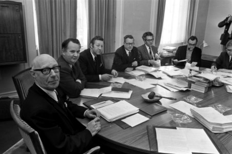 CHU-fractie bijeen, Tilanus, Baron Van Verschure , Tolman Schulten, Van Leyenhor, Bestanddeelnr 926-2895
