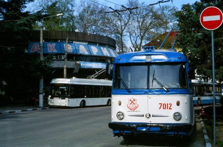 Crimean trolleybus 7012 2021-05 Alusta trolleybus station 2