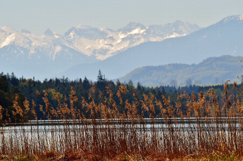 Romantic mountains water