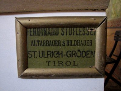 Church of Saint Valentine in Woźniki Slaskie inscription on the altar