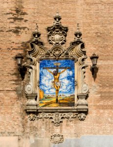 Crucifixion wall church Encarnacion Seville Spain