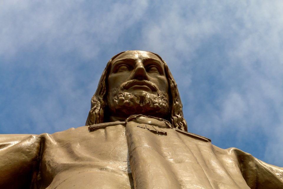 Christusstatue Temple Expiatori del Sagrat Cor Detail