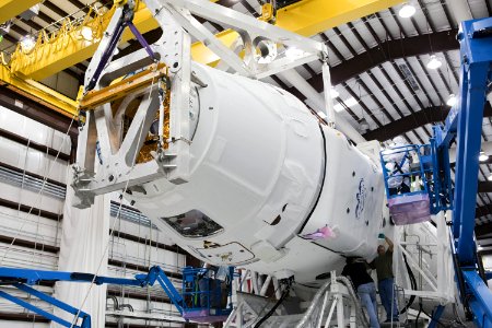 CRS-1 Dragon Spacecraft Mated to Falcon 9 Rocket photo