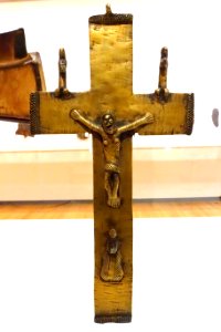 Crucifix, Kongo people, Democratic Republic of the Congo or Angola, c. 17th to early 18th century AD, brass - Krannert Art Museum, UIUC - DSC06159