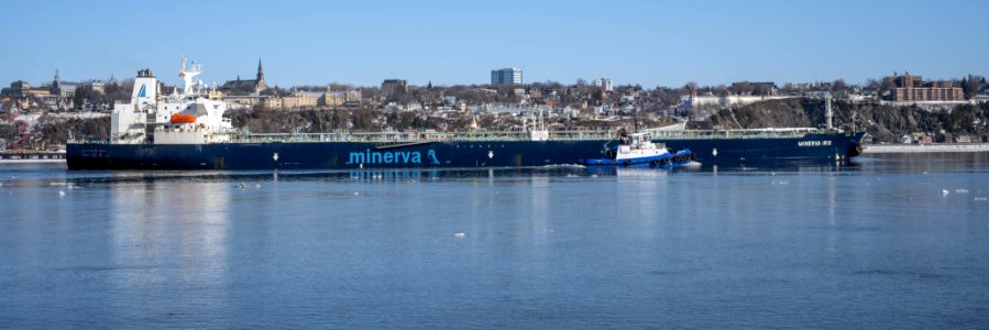 Crude Oil Tanker MINERVA IRIS in Quebec city, Canada