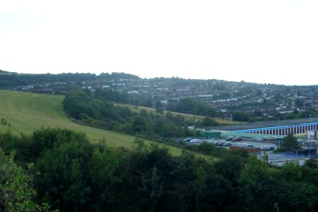 Crowhurst Road Industrial Estate seen from Old Boat Corner, Hollingbury, Brighton (August 2014) (1)