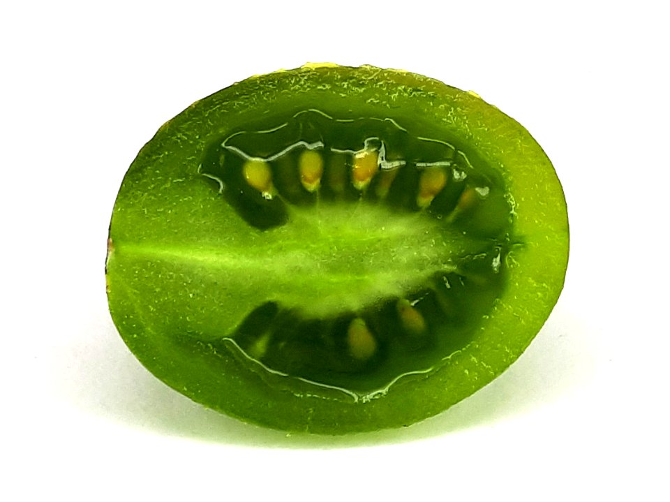 Cross section of Cherry Dulcemiel tomato 2017 A