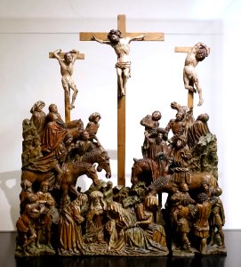 Crucifixion (Calgary), Southern Netherlands, c. 1430-1440, oak, polychrome - Museum Schnütgen - Cologne, Germany - DSC00033