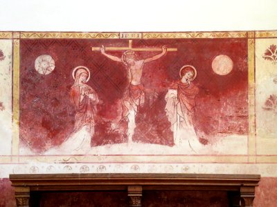 Crucifixion mural, Dorchester Abbey