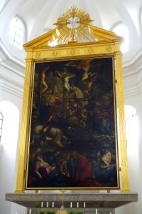 Crucifixion by Tintoretto, 1585, oil on canvas - Stift Haug - Neumünster - Würzburg, Germany - DSC05248