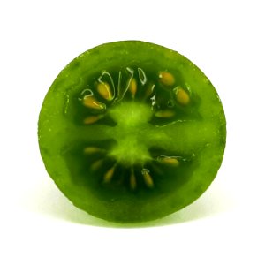 Cross section of Cherry Dulcemiel tomato 2017 D