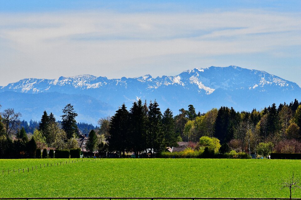 Romantic mountains water