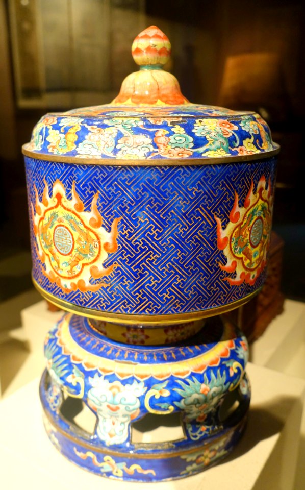 Cult object, Kinh ethnic group, Thuta Thien province, Hue, enamelled copper - Vietnam National Museum of Fine Arts - Hanoi, Vietnam - DSC05208