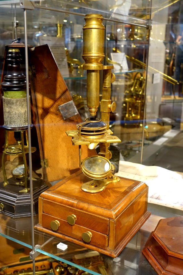 Cuff-type compound microscope by Claude Simeon Passemant, Paris, c. 1745-1769 - Putnam Gallery - Harvard University - DSC08061