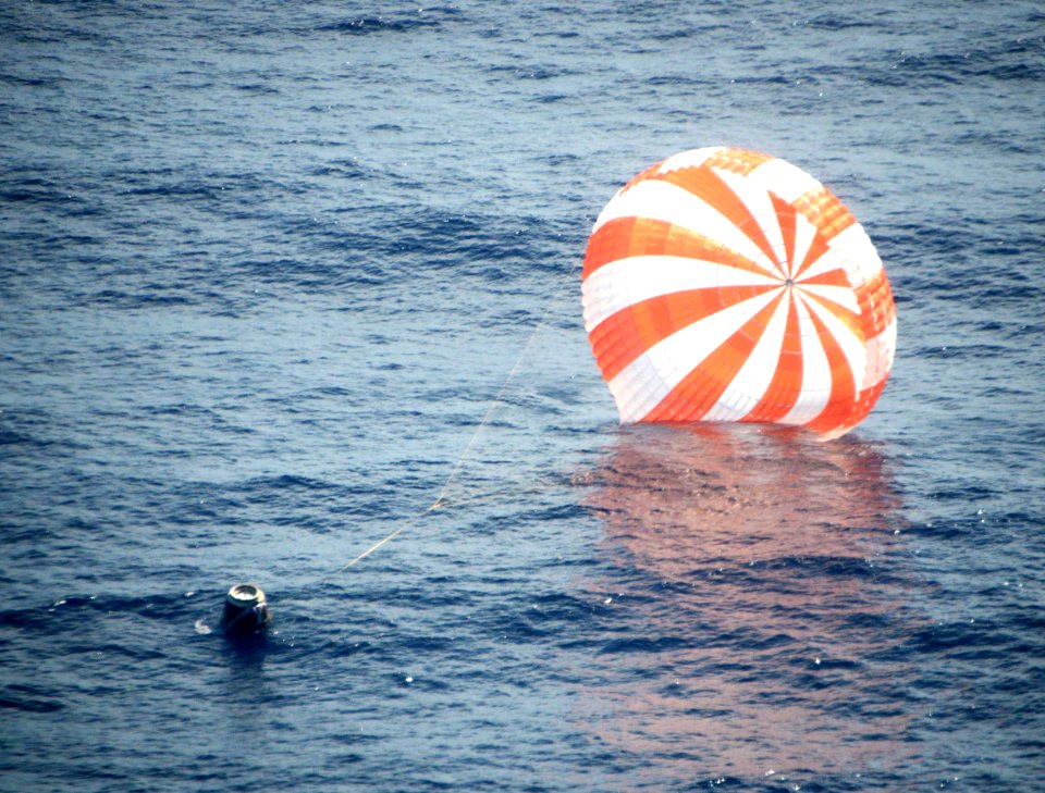 CRS-1 Dragon After Splashdown
