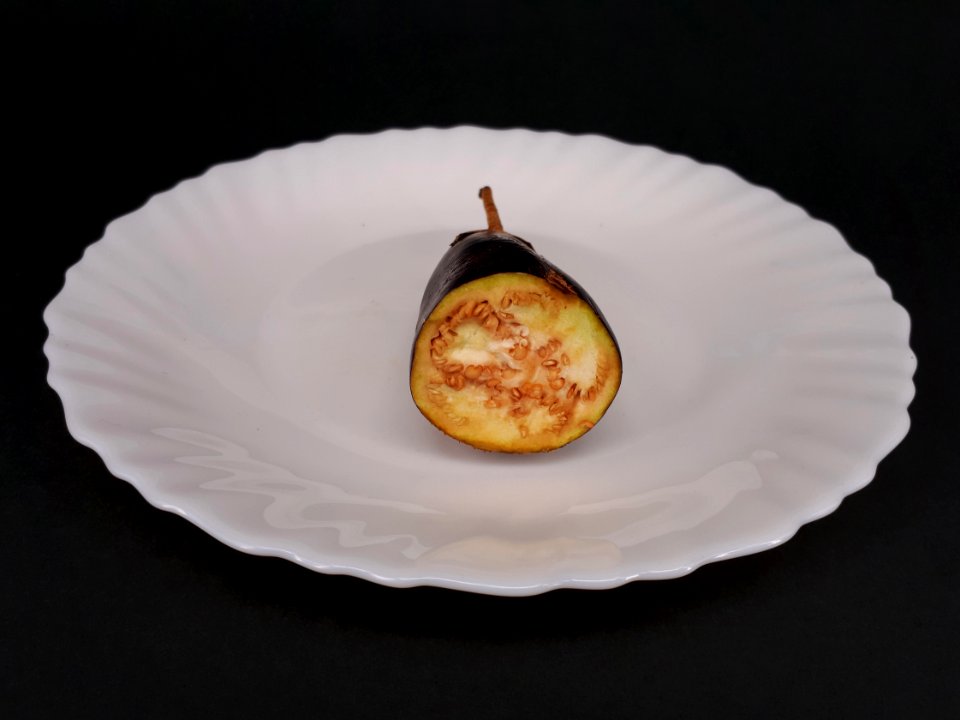Cross section of small eggplant 2017 A