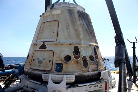 CRS-2 Dragon on the recovery boat