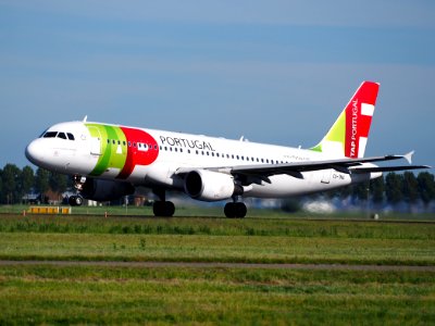 CS-TNU TAP - Air Portugal Airbus A320-214 takeoff from Schiphol (AMS - EHAM), The Netherlands, 11june2014, pic-1