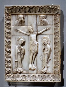 Crucifixion, Northern Rhineland, perhaps Köln, 1050-1100, ivory - Bode-Museum - DSC03623