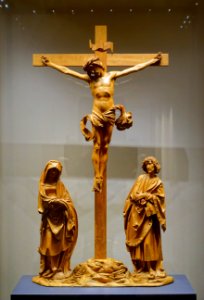 Crucifixion group, Tilman Riemenschneider and workshop, Franconia, c. 1500, limewood - Hessisches Landesmuseum Darmstadt - Darmstadt, Germany - DSC00443