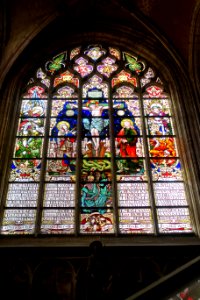 Crucifixion window - Église Notre-Dame du Sablon - Brussels, Belgium - DSC08214