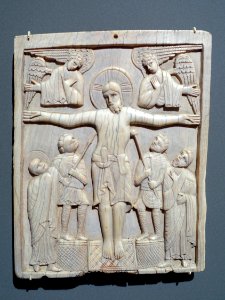 Crucifixion of Christ, Southern Italy, late 11th century, ivory - Bode-Museum - DSC03606