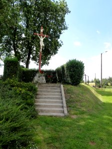 Cuiry-lès-Iviers (Aisne) croix de chemin sortie vers Morgny