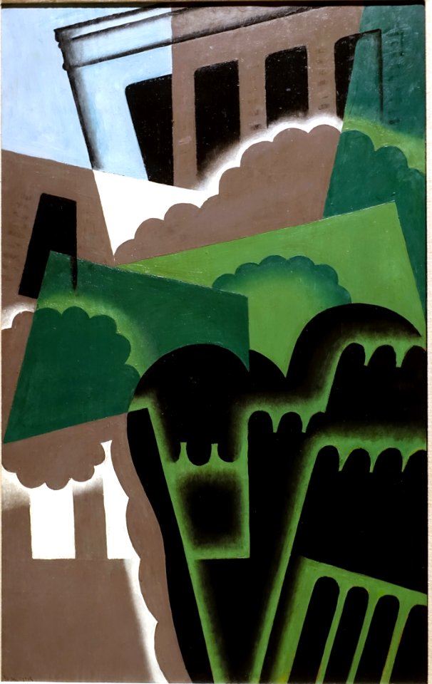 Cubist Landscape by Juan Gris, 1917, Spanish, oil on plywood - Meadows Museum - Southern Methodist University - DSC05422