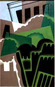Cubist Landscape by Juan Gris, 1917, Spanish, oil on plywood - Meadows Museum - Southern Methodist University - DSC05422