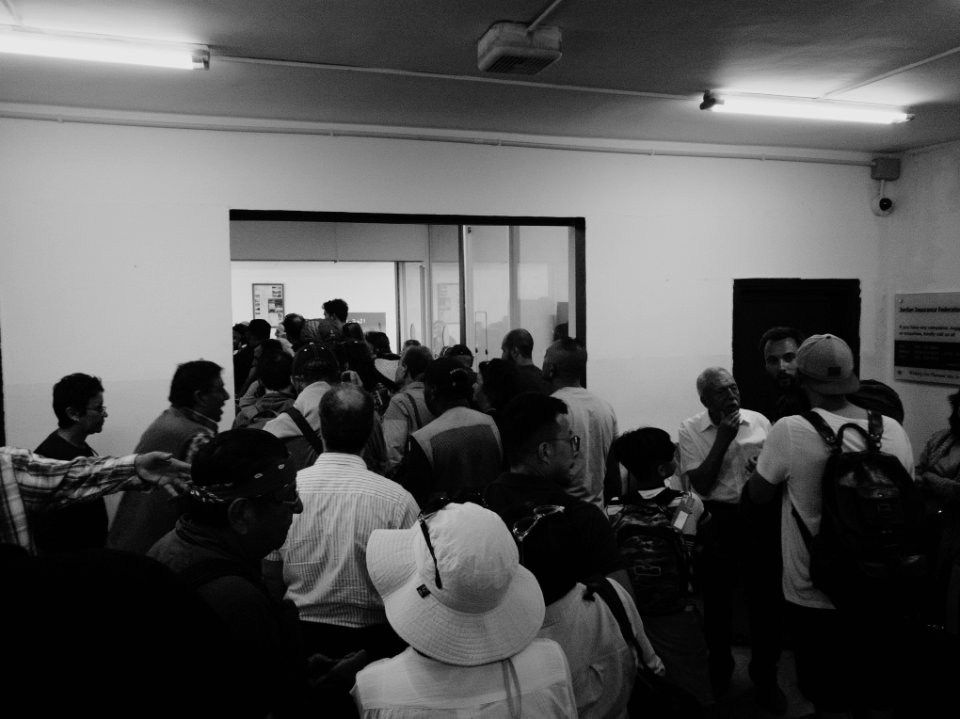 Crowds at the King Hussein (Allenby) border crossing between Israel and Jordan 10