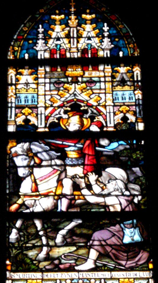 Cuijk, vitrail la légende de Saint Martin
