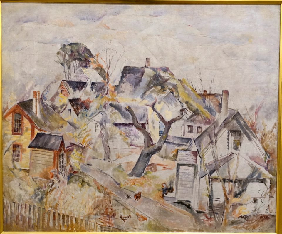 Crow Village by William Meyerowitz, c. 1922, oil on canvas - Cape Ann Museum - Gloucester, MA - DSC01463