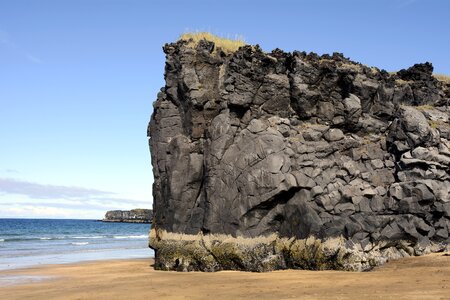 Sea rock snæfellsnes peninsula photo