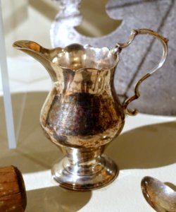 Creampot, Samuel Bartlett 1752-1821, Concord, 1775-1795, silver - Concord Museum - Concord, MA - DSC05802
