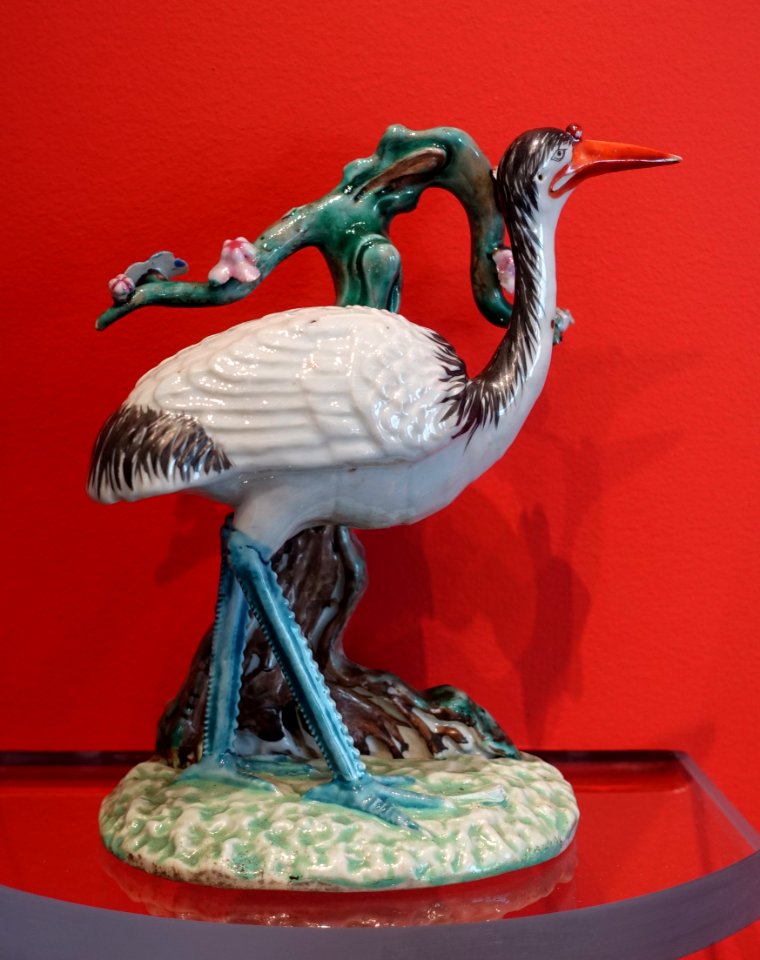 Crane, Jingdezhen, China, c. 1750 AD, porcelain - Peabody Essex Museum - Salem, MA - DSC05325