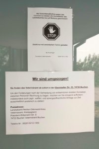 Covid-19Hinweis Veterinäramt Buchen