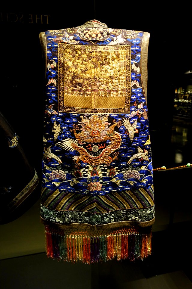 Court clothing with mandarin square, China, view 2 - Museu do Oriente - Lisbon, Portugal - DSC06977