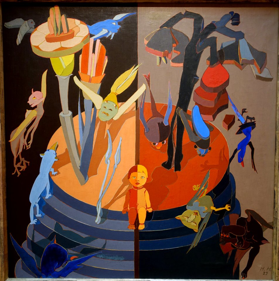 Creatures by Hannah Hoch, 1926-1929, oil on canvas - Germanisches Nationalmuseum - Nuremberg, Germany - DSC02365