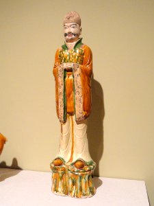 Court Official (Minqi), Tang Dynasty, China, ceramic with glazes - Mount Holyoke College Art Museum - DSC04556