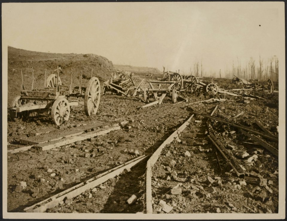Country carts ... a road at Beaucourt, Bestanddeelnr 158-2771