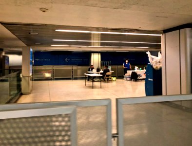 COVID 19 screening of incoming passengers at Penn Station NY photo