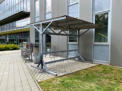 Covered Bicycle Rack At TUKE Library photo